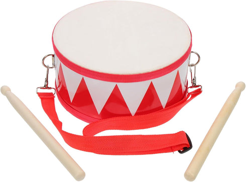 Kids 8 Inch Wooden Drum Set with 2 Drumsticks, Musical Instrument for Toddlers Boys Girls