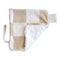 Handcrafted Baby Gift- Plush Mini Baby Blanket Pacifier Holder (Tan & White