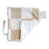 Handcrafted Baby Gift- Plush Mini Baby Blanket Pacifier Holder (Tan & White