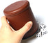 Leather Dice Cup Set - Felt Lining Quiet Shaker with 5 Dot Dices for Farkle Yahtzee Games, Brown