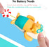 Pull String Baby Bath Toy Pull & Go Beaver Cute Surfing Beaver Swimming Beaver Windup Clockwork Bathtub Toy for Toddlers (Blue)
