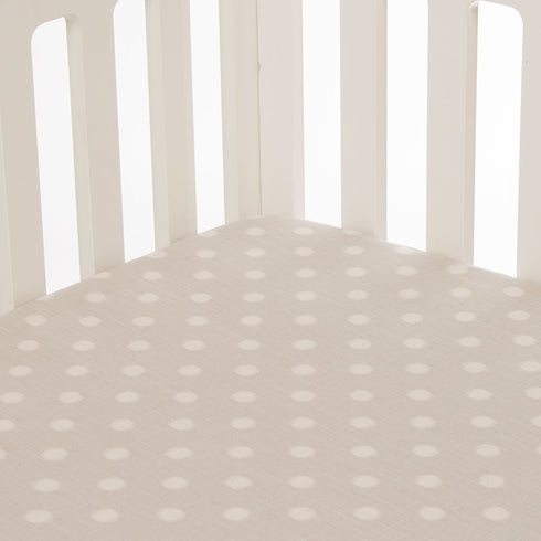 Glenna Jean Fly-by Fitted Sheet, Grey Dot