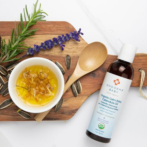 100% Shoosha Organic Calendula Oil Fragrance Free, for Babies, Real Calendula Oil, Calendula Massage Oil Moisturizer
