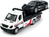 Flatbed Truck Toy Rescue Tow Truck, 2 in 1 Transport Trailer Car Carrier for Boys Kids Toddlers (White)