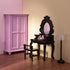 Minamzee 5Pcs 1:12 Dollhouse Wardrobe Furniture Set, Miniature Purple Openable Wardrobe, Dresser with