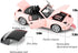 1/32 Mazda Miata MX-5 Alloy Model Car, Toy Car with Pullback, Removable Top, Blinking Lights, Toy Car with Sound and Bright Lights, Collectible Grade Gift for Kids (Pink)