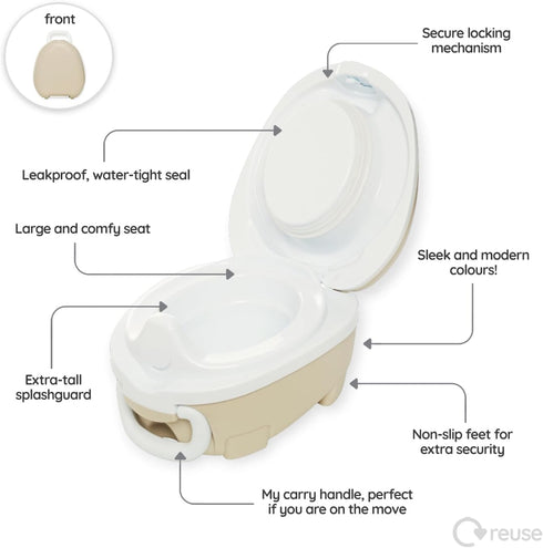 Portable Toddler Toilet Seat - My Carry Potty in Natural Beige