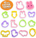 Waybla 12-Pack Prefilled Easter Eggs with Modeling Dough & Easter-Shaped Cutters, Non-Candy Easter Gift Easter Basket