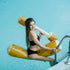 LOVEYIKOAI 4 Package Swimming Pcs Inflatable Floating Water Toys Aerated Battle Logs,Floating Bed Pool Lounger Giant