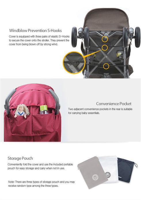 Navy Manito Melange Alpha Stroller Weather Shield