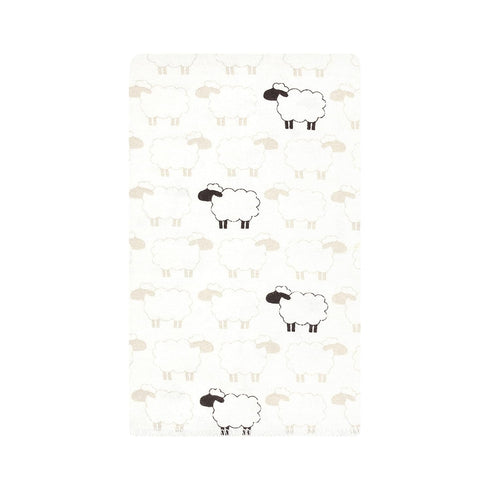 Hudson Baby Unisex Baby Flannel Burp Cloth 10pk, One Size, Taupe Sheep