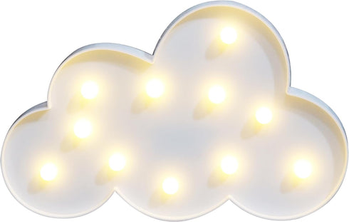 White LED Cloud Marquee Signs, Light Up Cloud Decorative Signs for Nursery Room Night Light, Baby Shower Decor