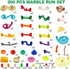 Marble Run Marble Maze Race Track with Glowing Marbles for Kids Ages 3-10, Fun Building Toys