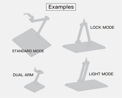SPARKSTOY Dual Size Action Figure Stand, 1PK (3 Pieces, 6 Stands), Manual Detachable Exclusive Axis System Doll Stand,