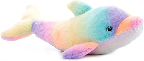 Ombrez Ocean Animals Rainbow Dolphin Plush Toy, The Petting Zoo 20 inches Stuffed Animal Plushie