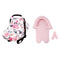 Pack of Baby Car Seat Head Support and Covers Stylish Floral Ultra