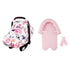 Pack of Baby Car Seat Head Support and Covers Stylish Floral Ultra