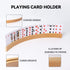 GSE Set of 4 Wooden Playing Card Holders - Curved Racks for Kids, Adults, Seniors, 17.5-inch