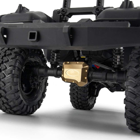 RCLions 2pcs Brass Diff Cover, Heavy Duty Front/Rear Axles Housing Cover for TRX4 T4 Upgrades, 1/10 RC Crawler