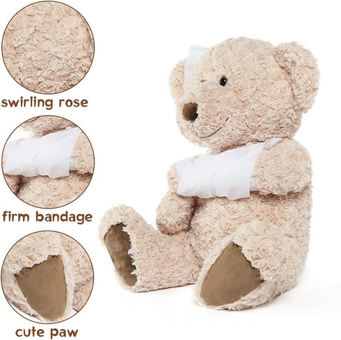 Muiteiur Get Well Soon Teddy Bear - 25.6 Inch Big Plush Stuffed Animal for Recovery Gifts