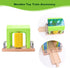HANQIANN Pack Set,Wooden 3 Wooden Car Wash Station with Train Truck,Expansion Compatible with Railway Train Toy Train