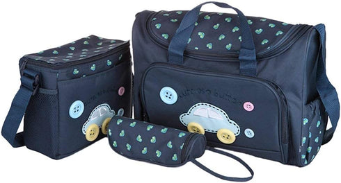 Inzopo Set of 4 Waterproof Baby Bottle Changing Bag Mummy Bag - Dark