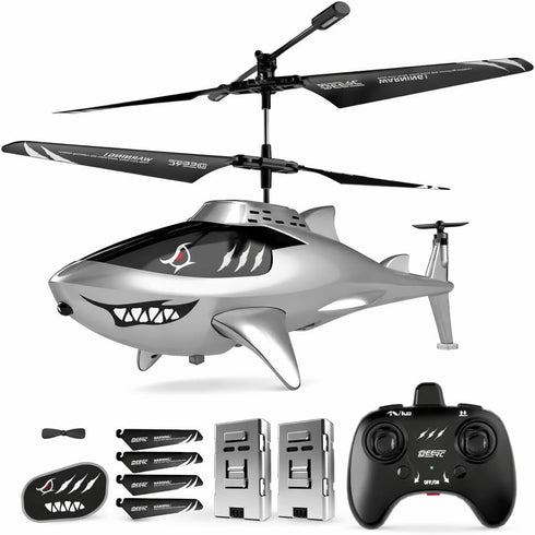 DEERC Remote Control Helicopter for Kids and Adults, RC Shark Helicopter with