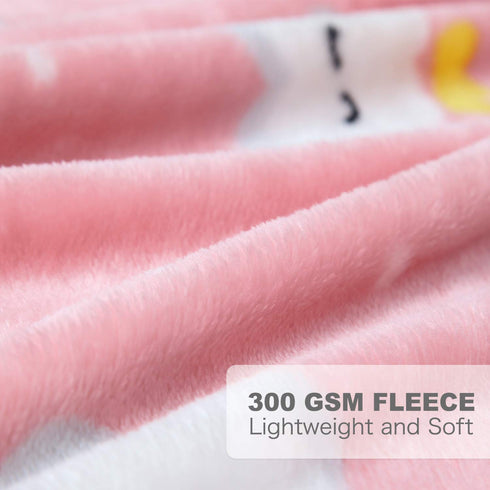 TILLYOU Toddler Blanket for Boys Girls, Flannel Fuzzy Baby Blanket, 40x50 Inches, Pink Cloud