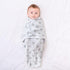 Baby Swaddle Blanket, 2 Pack Newborn Swaddles 0-3 Months, Easy Change Infant Wrap, Adjustable Swaddle Sack (Brown Stars)