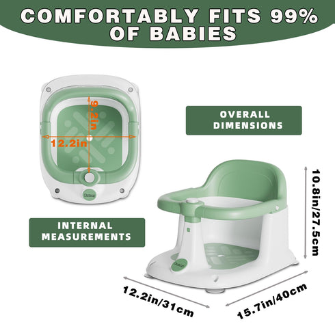 Dushany 6 Baby Bath Seat for Babies Months & up - Sit up Bathtub Seat for Toddlers - Infant Tub Shower Chair