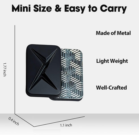 Matte Black Lightning Infinite Magnetic Fidget Slider for Stress Relief