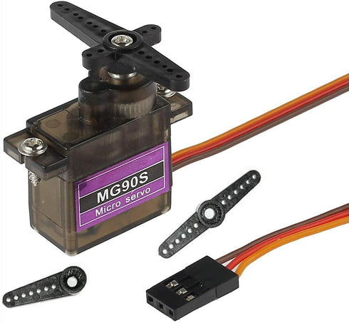 5pack MG90S Servo Motor, Mini 9G MG90S Micro Servo Metal Geared Motor for Arduino RC Controls