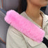 Lutoku 2-Pack Soft Plush Seatbelt Covers for Kids - Comfortable Pink Seat Belt Cushion for Newborns - Car Seat/Stroller