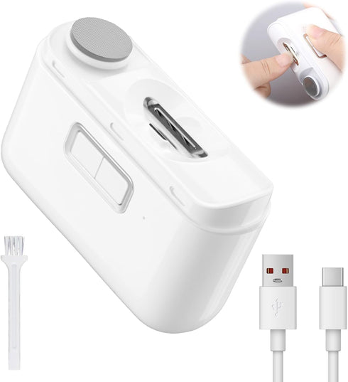 Duoxiate Trimmer Electric Nail Clipper with LED Light, Rechargeable Automatic Nail for Babies, Kids, Adults & Seniors