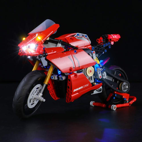 BRIKSMAX LED Lighting Kit for Ducati Panigale V4 R, Compatible with Lego 42107 Model, Lego Set Not Included