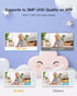 ARENTI 2K/3MP 6, (D3) Baby Camera Monitor, WiFi Smartphone App, Super Night Vision, Crying Detection, Auto Tracking
