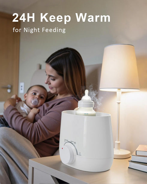 Diol Tode 8-in-1 Bottle Warmer, Fast Baby Bottle Warmer for Breastmilk or Formula, Milk Warmer for Baby, Smart