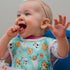 BapronBaby Cookies & Milk Bapron - No Neck Tie Safer Bib for Baby & Toddler (Soft Waterproof Stain Resistant; Machine