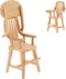 jojofuny Miniature Highchair Dollhouse Wooden High Chair 1:12 Scale Desktop Chair Accessories