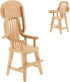 jojofuny Miniature Highchair Dollhouse Wooden High Chair 1:12 Scale Desktop Chair Accessories