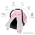 Pink Bow for Girl Baby Car Seat Canopy and Nursing Cover for Breastfeeding Multi-Use Cover Lightweight Infant Stretchy