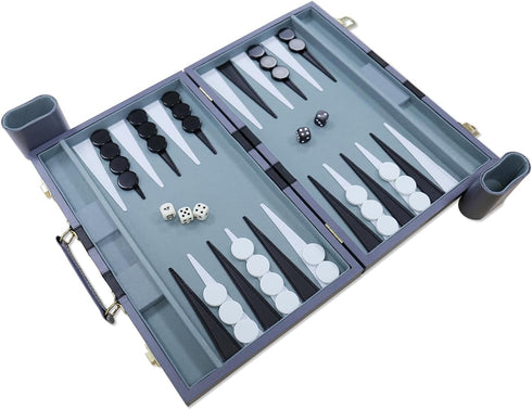 Backgammon Set Backgammon Set (11inch, - Classic Board Game with Premium Leather Case - Portable Travel Strategy Game