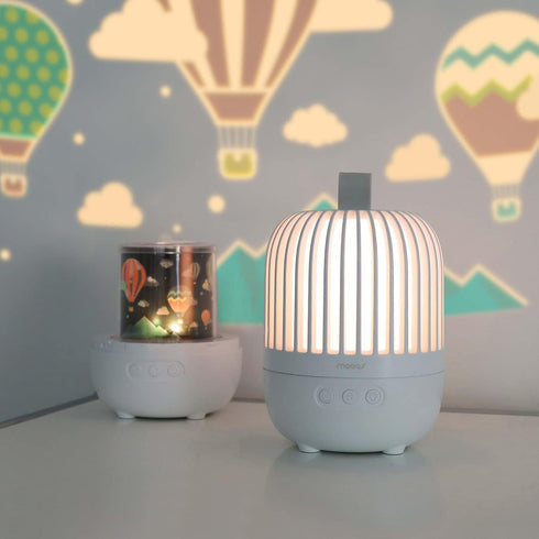 360 4 8 9 1200mAh mooas Rotating Projector Melody Nightlight (White), Rotating Nightlight, Wonderland Night Light