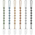 Eascrozn 6 Pack Silicone Pacifier Clip with One-Piece Design for Baby Boys