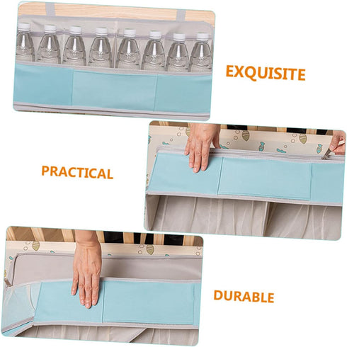 Kisangel Hanging Diaper Organizer Nursery Organizer Changing Table Diaper Stacker Oxford Material Versatile Storage Bag