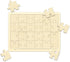 Blank Puzzle with 24 Pieces, Unique Shape Wooden Jigsaw Puzzles with Tray for Crafts & DIY, 11.7x8.8 Inches