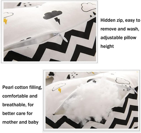 ZYYWX A4, 40X70CM) Pregnancy Pillow Ergonomic Maternity Pillow. Adjustable in Width and Removable for Washing.