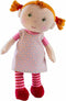 HABA Soft Baby Doll Roya - 10" Rag Doll with Red Pigtails, Pink Dress, Machine Washable, Ideal for 2 Year Old Girls