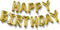 Happy Birthday Aluminum Foil Banner Balloons for Birthday Party Decorations and Supplies in Gold