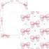 CZXW 52" 28" Pink Bowknot Pattern Crib Sheets Fitted x Natural Cotton Soft & Breathable for Baby Crib Mattress